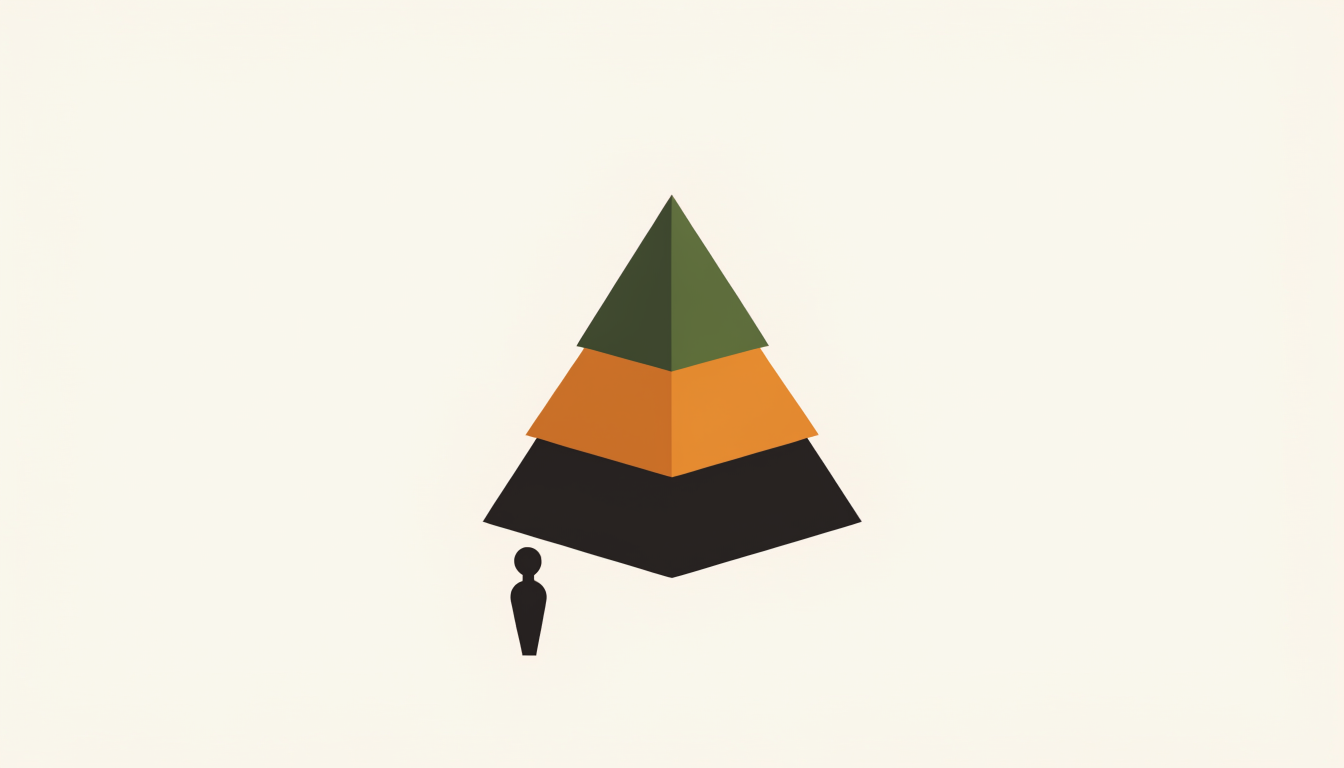 Illustratie van een leerpiramide als symbool voor meer leren in minder tijd