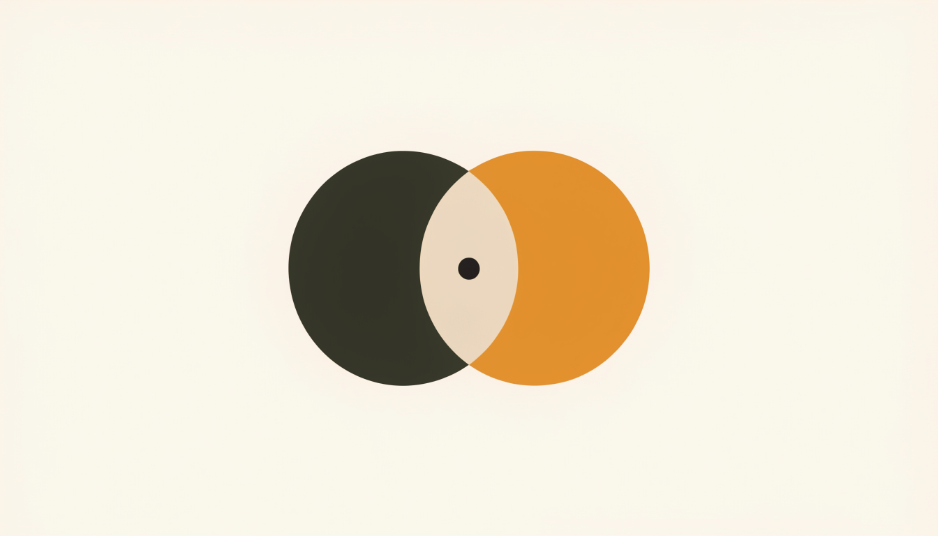 Illustratie van een venndiagram als symbool voor introvert, extravert en ambivert persoonlijkheidstypes
