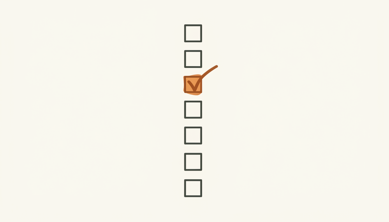 Illustratie van een afvinklijstje als symbool voor een werkend to-do lijstje