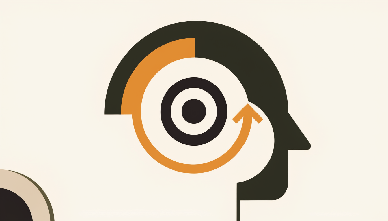 Illustratie van een hoofd met een tandwiel erin als symbool voor het veranderen van je mindset
